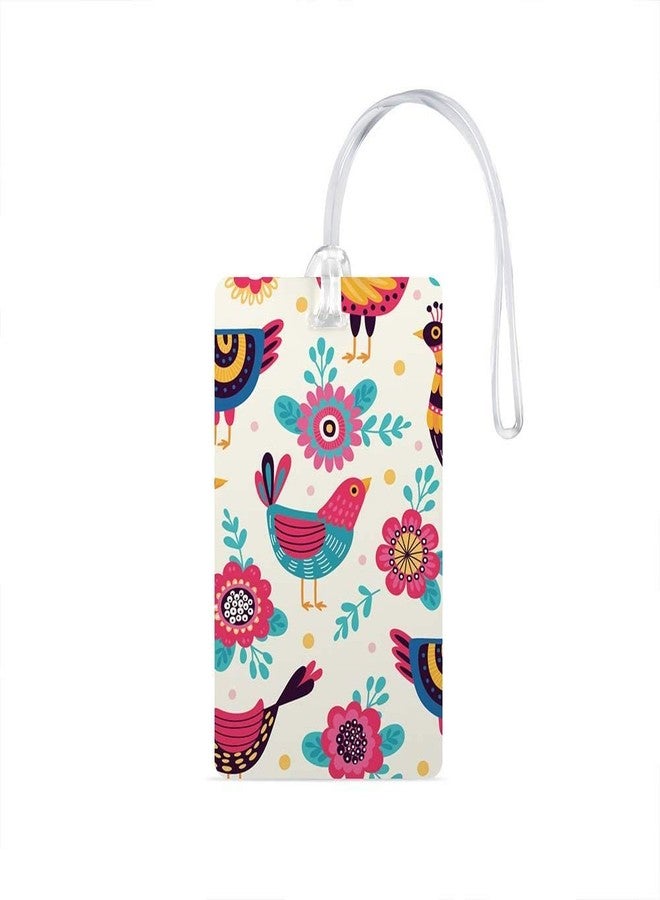 100yellow® Birds Luggage Tags, Bag Tag Travel Id Labels Tag for Baggage Suitcases Bags with Silicon- Ideal for Kids - Image 2